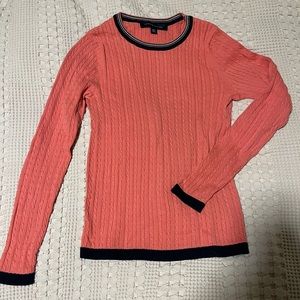 Tommy Hilfiger cable knit sweater pink